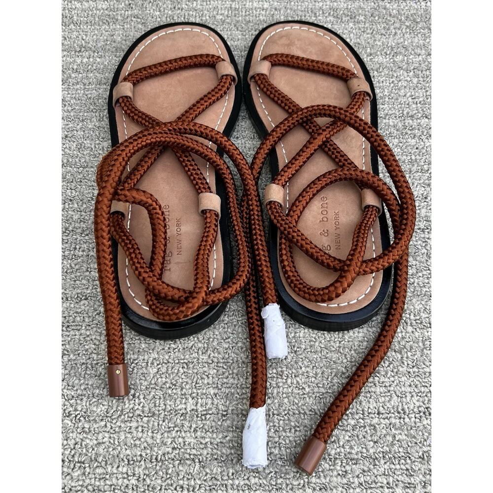 rag & bone Infinity Brown Sandal Leather and Nylon Women's Size 8 US NEW - Picture 12 of 16